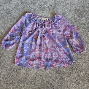Princess Vera Wang Purple and Pink Sheer Womens Top Size XS